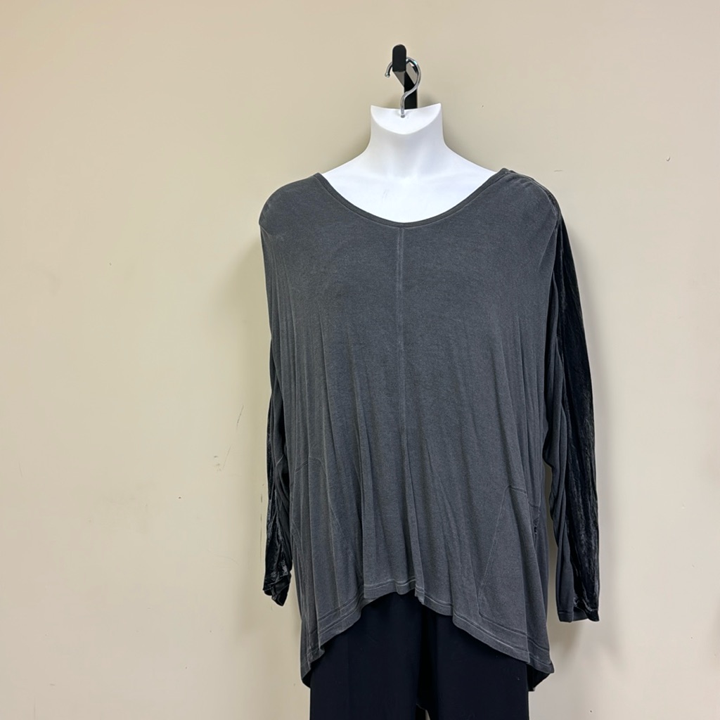Xcvi Dark Gray High/Low T-Shirt.